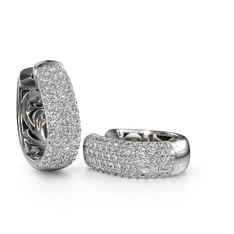 Créoles Danika 12.5 B 950 platine diamant 2.307 crt