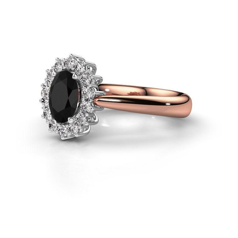 Image de Bague de fiançailles Margien 1<br/>585 or rose<br/>diamant noir 1.33 crt