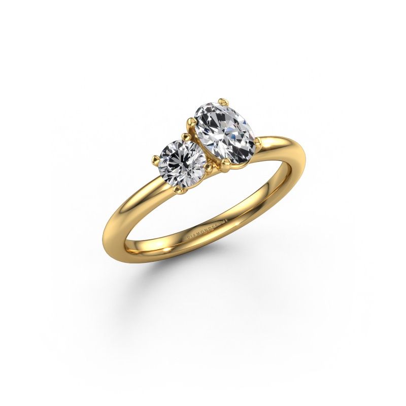 Verlovingsring Toi et Moi OVL-RND 585 goud diamant 1.30 crt