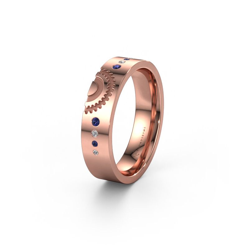 Trouwring WH2116L25A 585 rosé goud saffier ±5x1.7 mm
