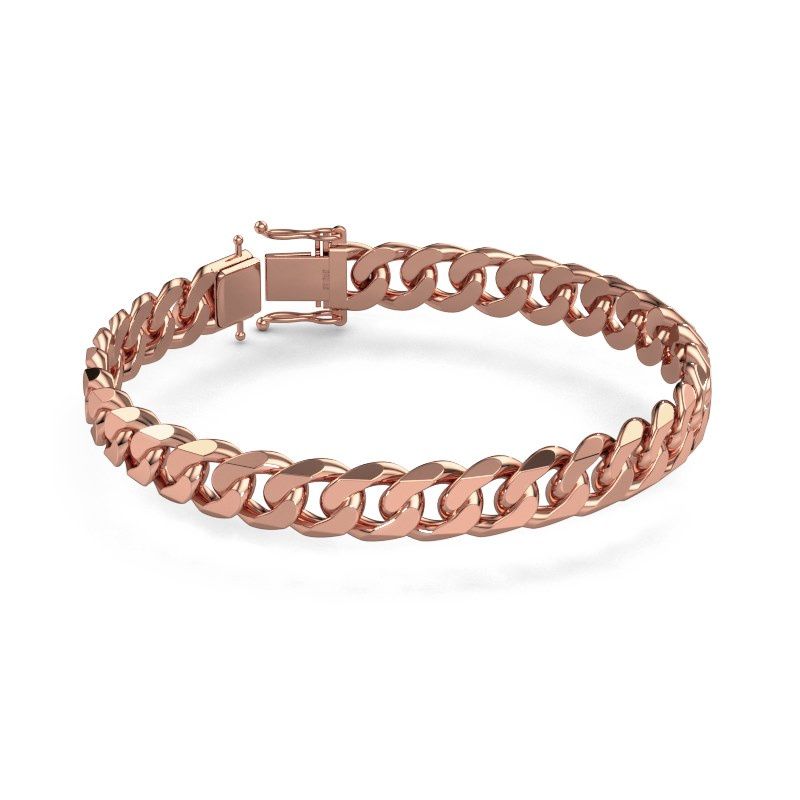 Cuban cuban link bracelet ±0.39 in 585 rose gold