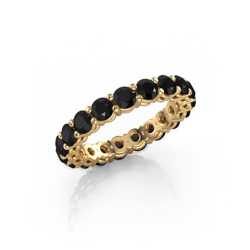 Stackable ring Michelle full 3.4 585 gold black diamond 3.42 crt
