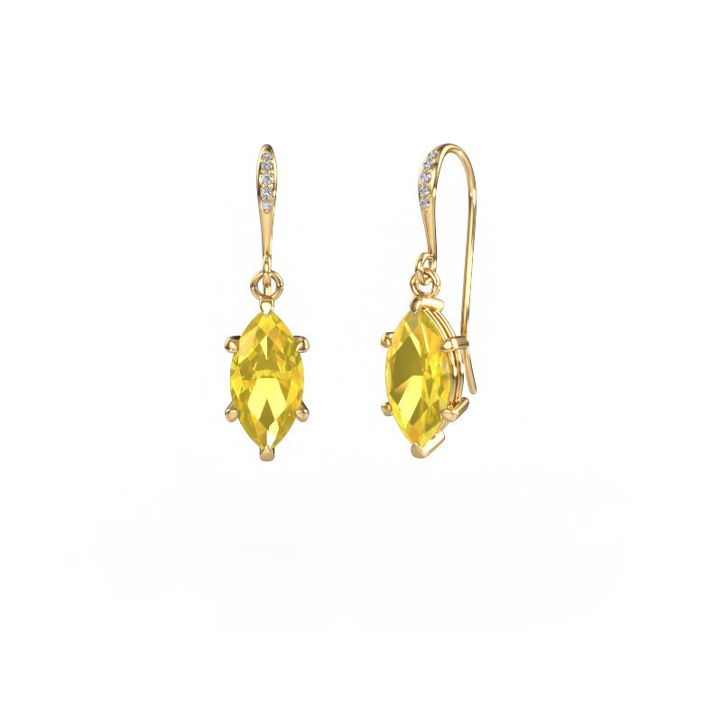 Pendants d'oreilles Laurie MRQ 2 585 or jaune saphir jaune 10x5 mm