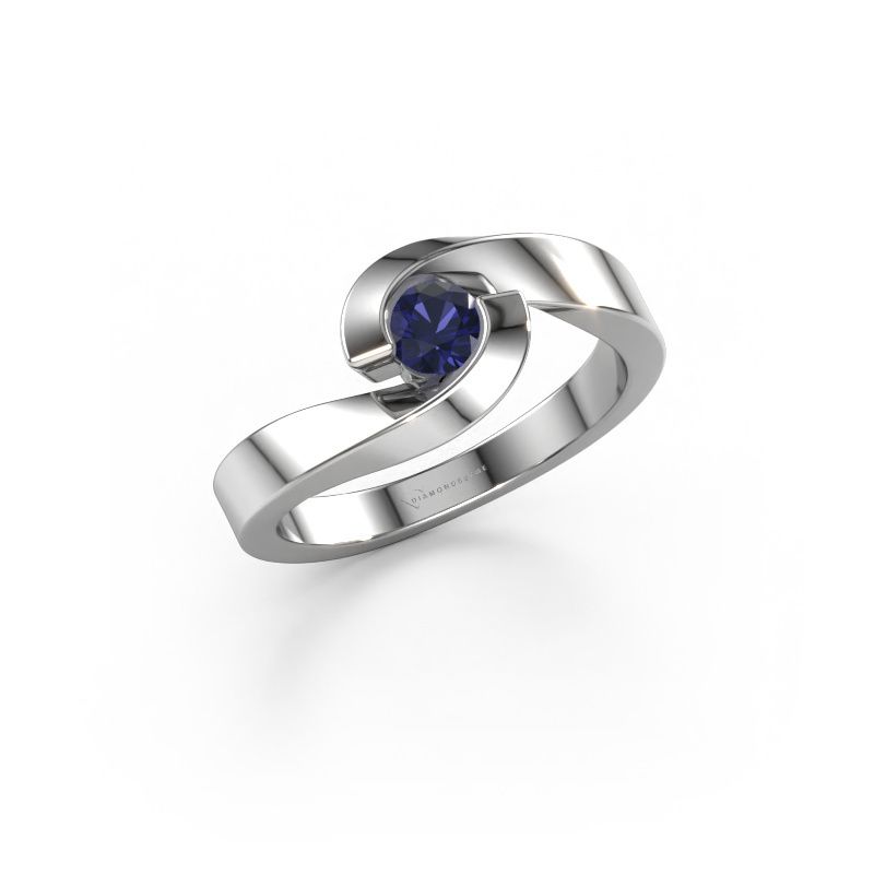 Ring Sheryl 950 Platin Saphir 4 mm