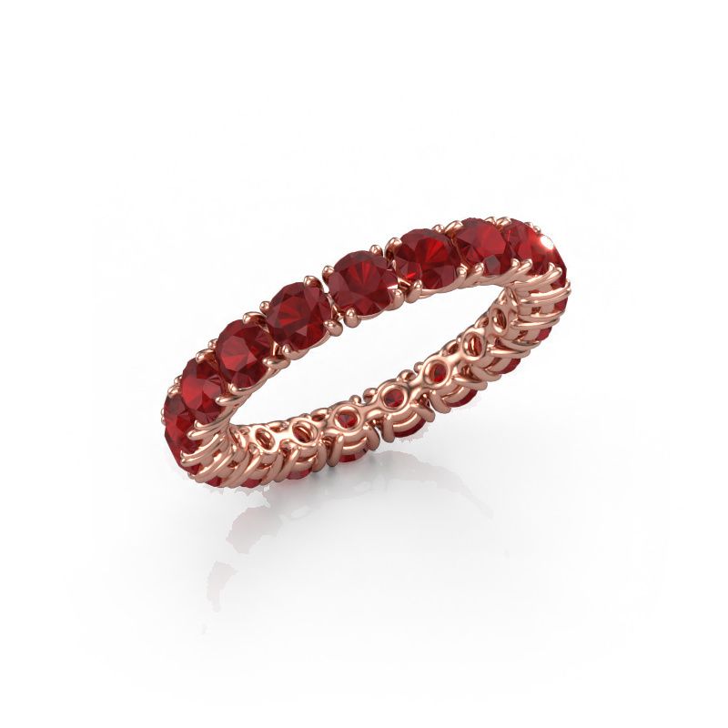 Stackable ring Vivienne 3.4 585 rose gold ruby 3.4 mm
