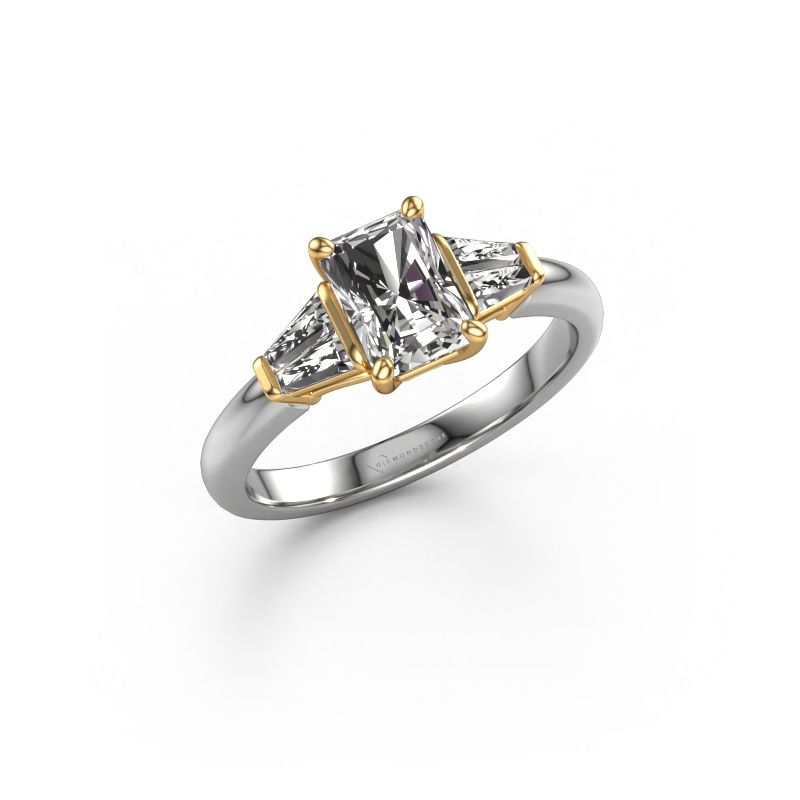 Engagement ring Kina RAD 585 white gold diamond 1.40 crt