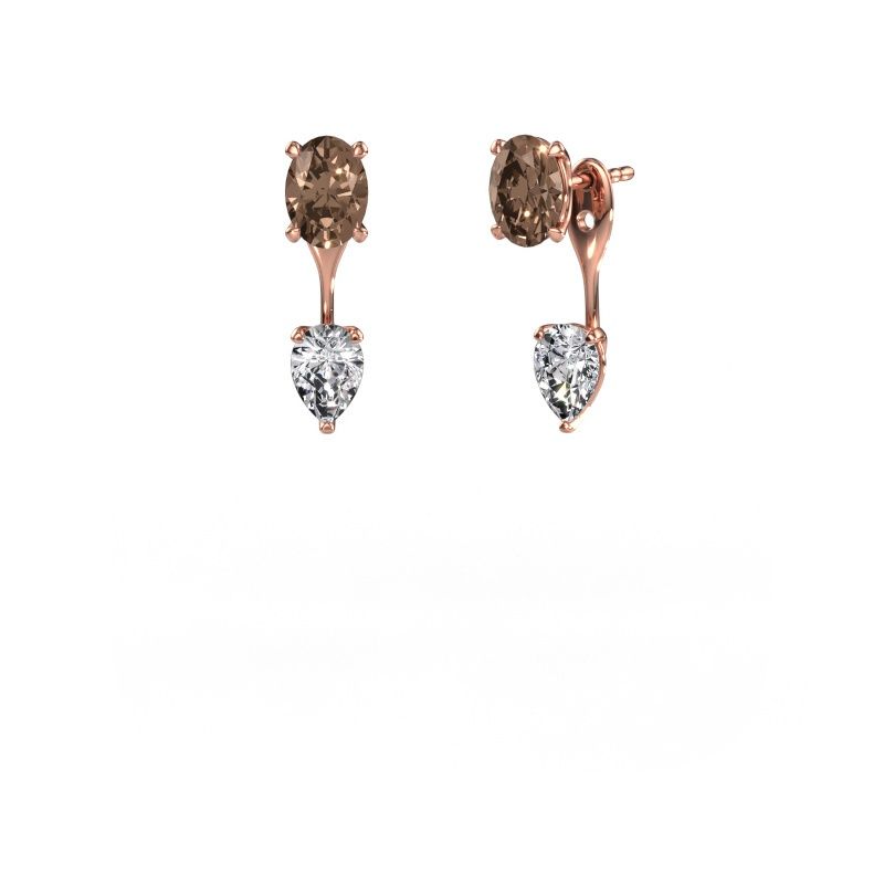 Ohrhänger Kate OVL-PER 585 Roségold Braun Diamant 2.70 crt