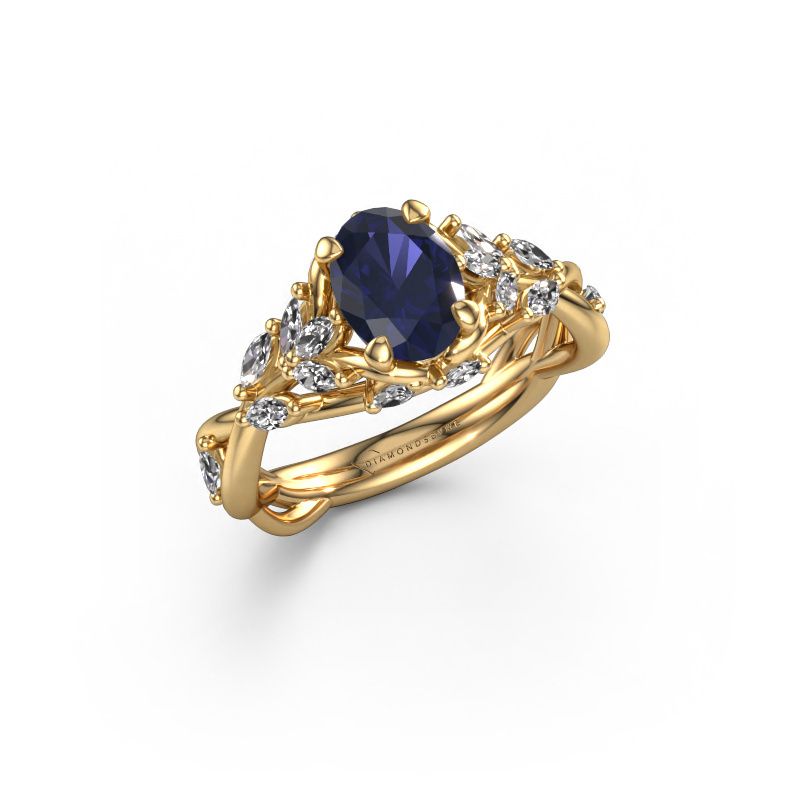 Verlobungsring Samantha OVL 585 Gold Saphir 7,5x5,5 mm