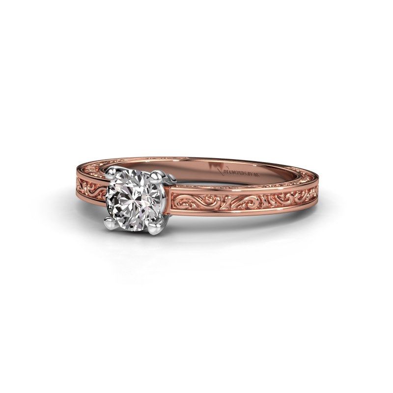 Afbeelding van Verlovingsring Claudette 1 585 rosé goud diamant 0.50 crt