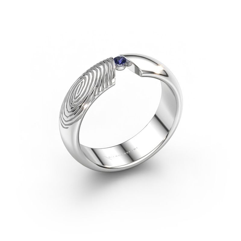 Wedding ring Leonila 585 white gold ±5 x 1.8 mm sapphire