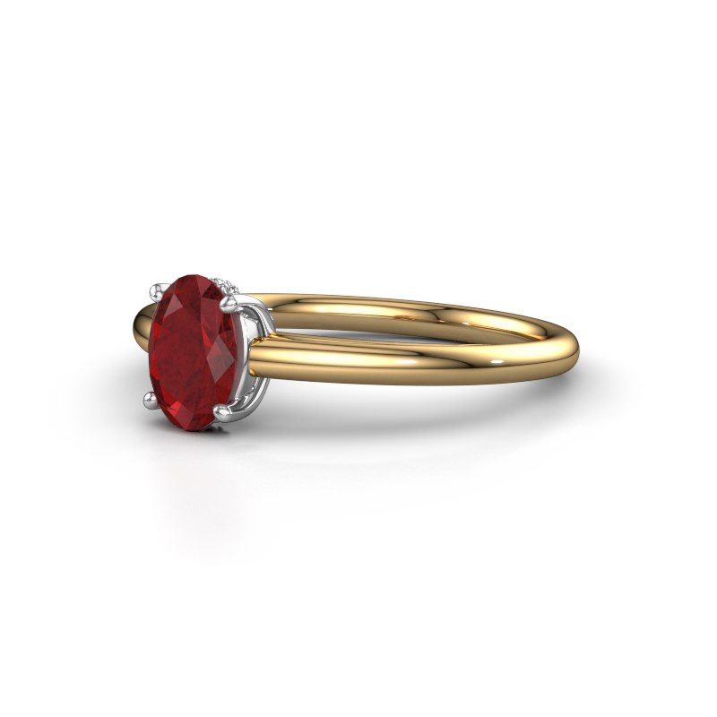Bild von Verlobungsring haley ovl 1<br/>585 Gold<br/>Rubin 7x5 mm