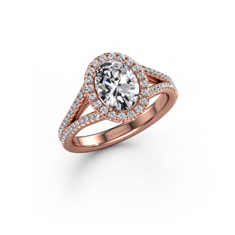 Verlobungsring Verla ovl 2 585 Roségold Lab-grown Diamant 1.49 crt