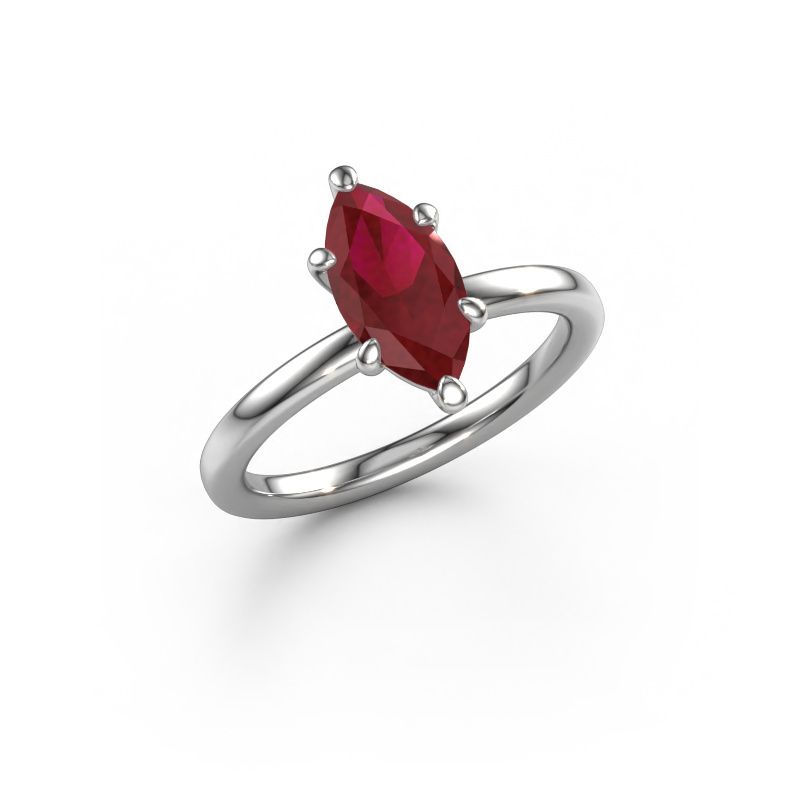 Verlobungsring Simone MRQ 1 950 Platin Rubin 11x5.5 mm