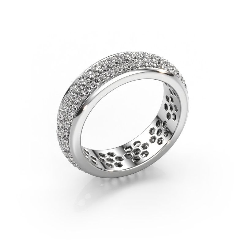 Ring Tara 585 white gold zirconia 1.3 mm