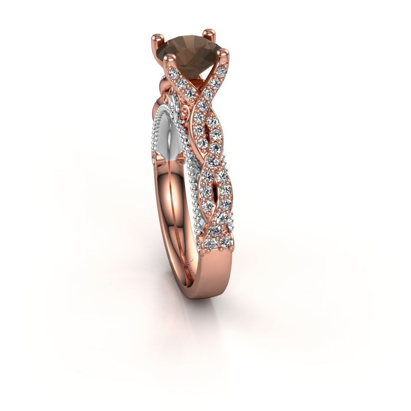 Afbeelding van Verlovingsring Chantelle<br/>585 rosé goud<br/>Rookkwarts 6.5 mm