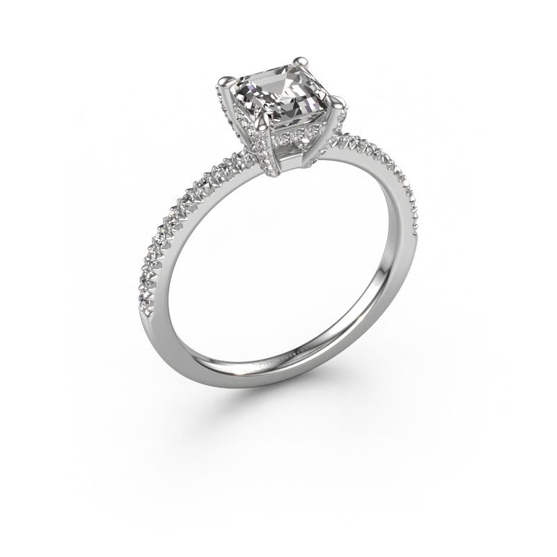 Bague de fiançailles Saskia 1 ASH 585 or blanc diamant 1.29 crt