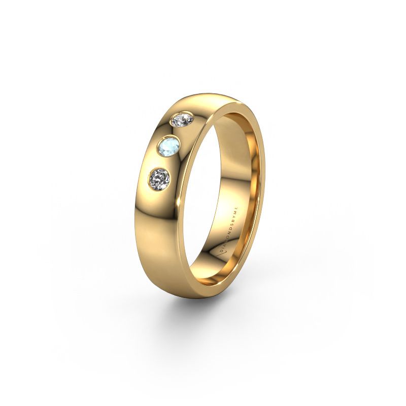 Ehering WH0114L25BP 585 Gold Aquamarin ±5x2 mm