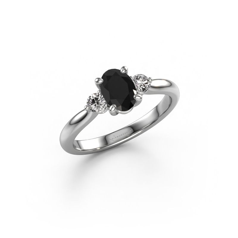 Verlovingsring Lieselot OVL 950 platina zwarte diamant 1.24 crt