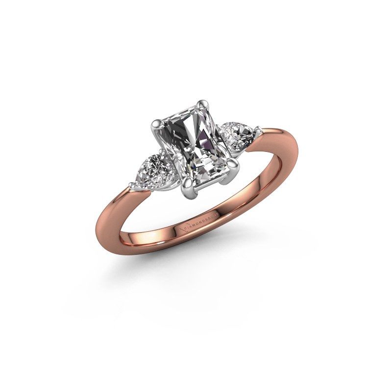 Afbeelding van Verlovingsring Chanou RAD 585 rosé goud diamant 1.42 crt