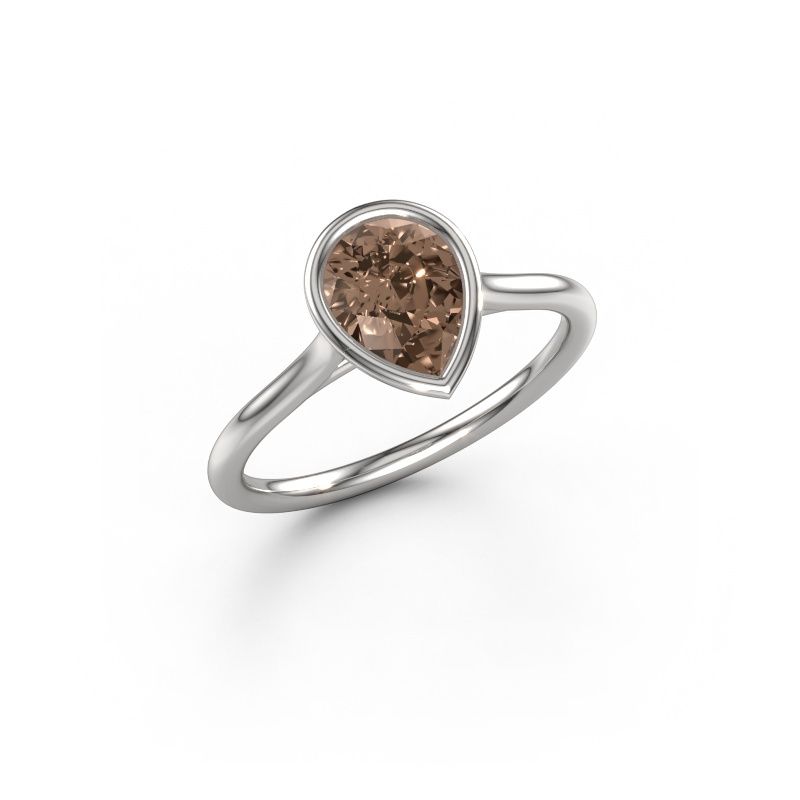 Bague de fiançailles Lavon Per 950 platine diamant brun 1.00 crt