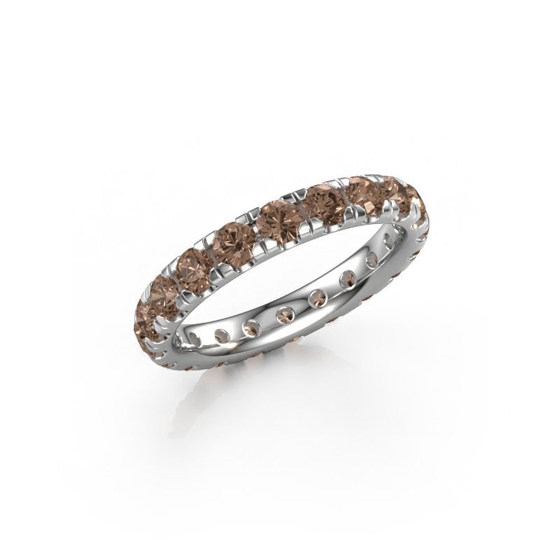 Aanschuifring Jackie 3.0 950 platina bruine diamant 2.00 crt