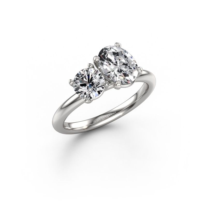 Verlobungsring Toi et Moi OVL-RND 585 Weißgold Diamant 1.65 crt