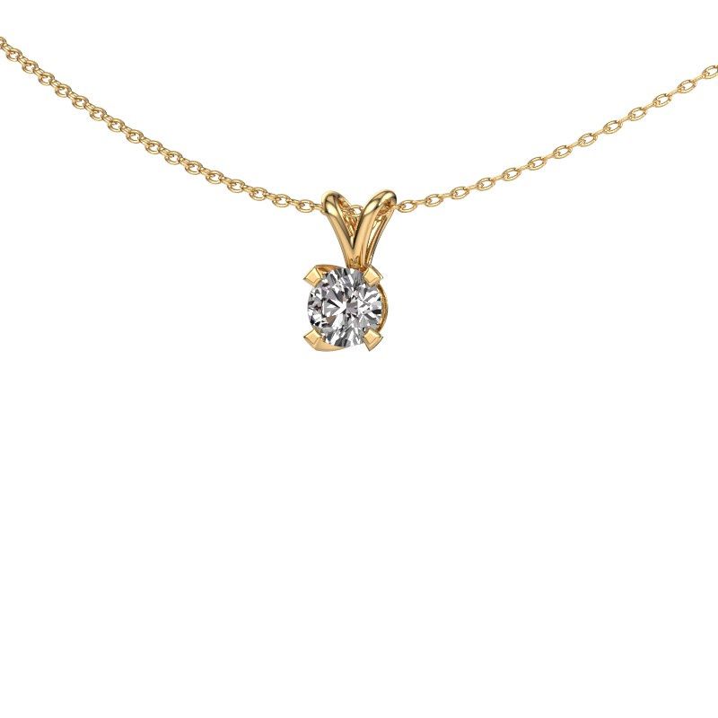 Pendentif Eva 585 or jaune diamant 0.50 crt