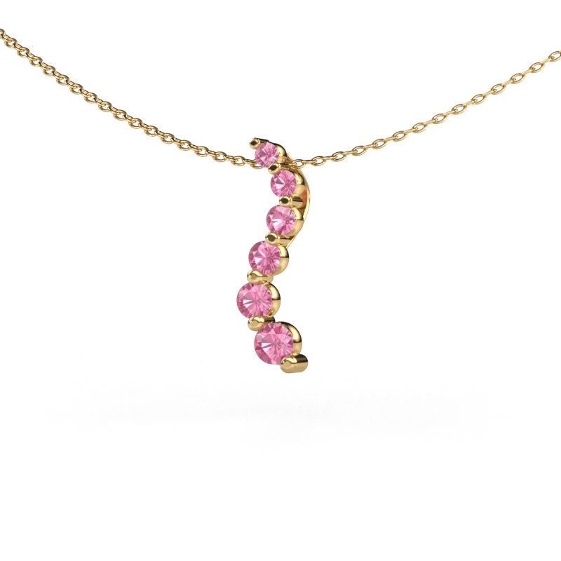 Pendant Celeste 1 585 gold pink sapphire 2 mm