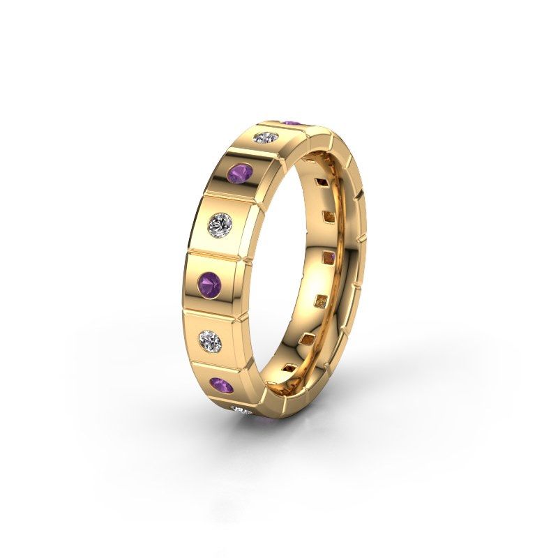 Image of Weddings ring WH2055L15DP<br/>585 gold ±5x2.4 mm<br/>Amethyst