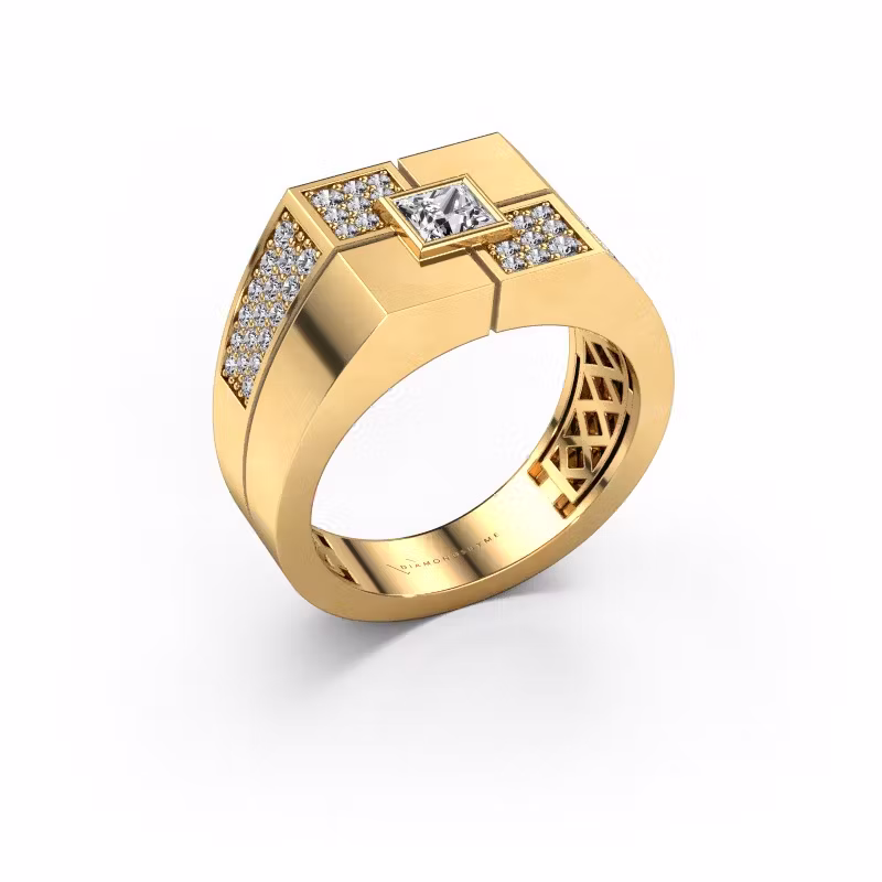 Men's ring Rogier 585 gold diamond 0.922 crt
