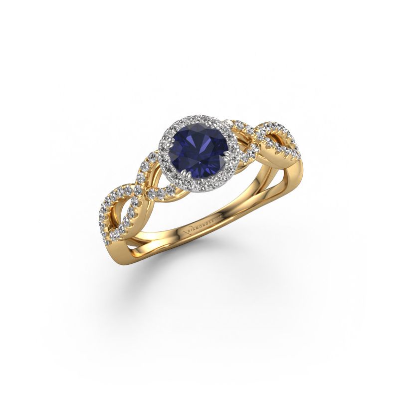 Verlobungsring Dionne rnd 585 Gold Saphir 5 mm