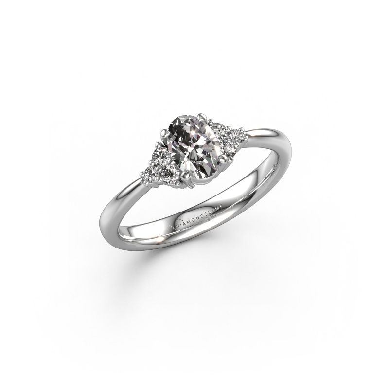 Bague de fiançailles Aleida OVL 1 950 platine diamant 0.93 crt