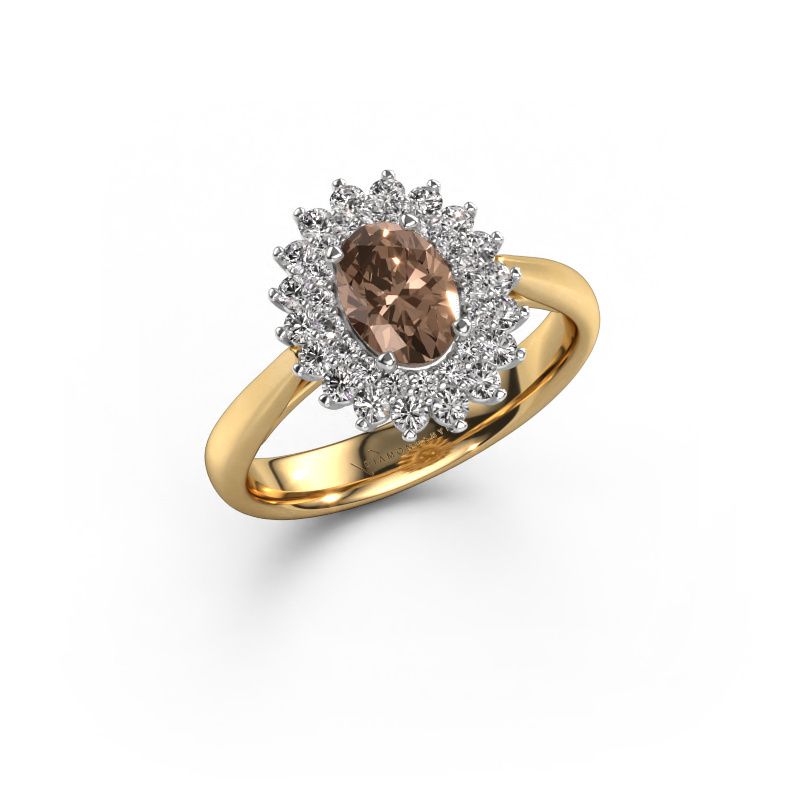 Verlobungsring Alina 1 585 Gold Braun Diamant 0.70 crt