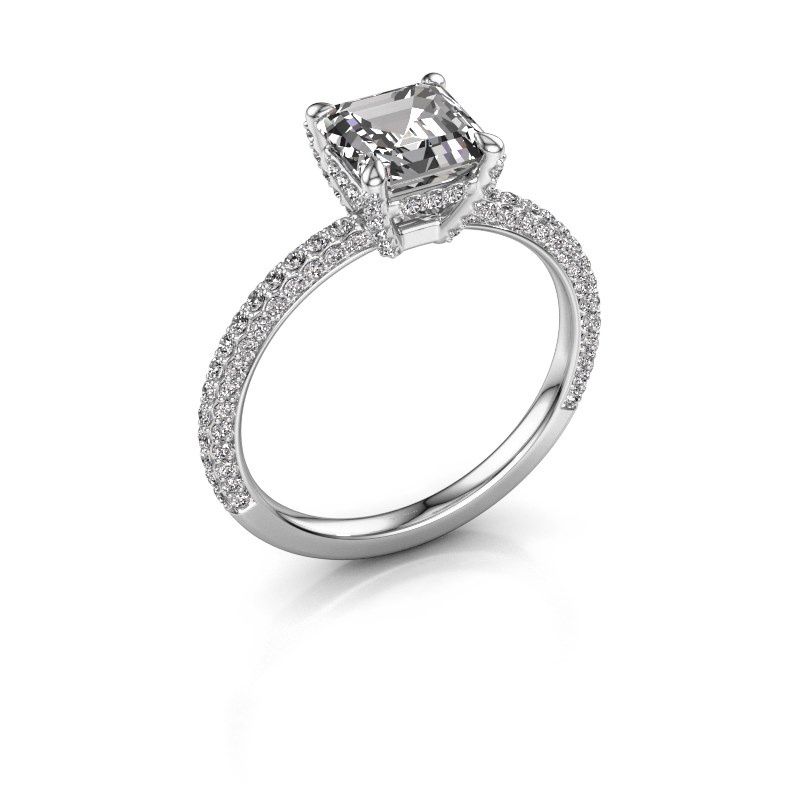 Image of Engagement ring saskia 2 ash<br/>950 platinum<br/>lab-grown diamond 2.128 crt