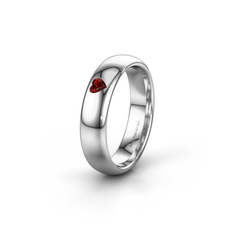 Image of Friendship ring WH0101L35BPHRT<br/>950 platinum ±5x2 mm<br/>Garnet