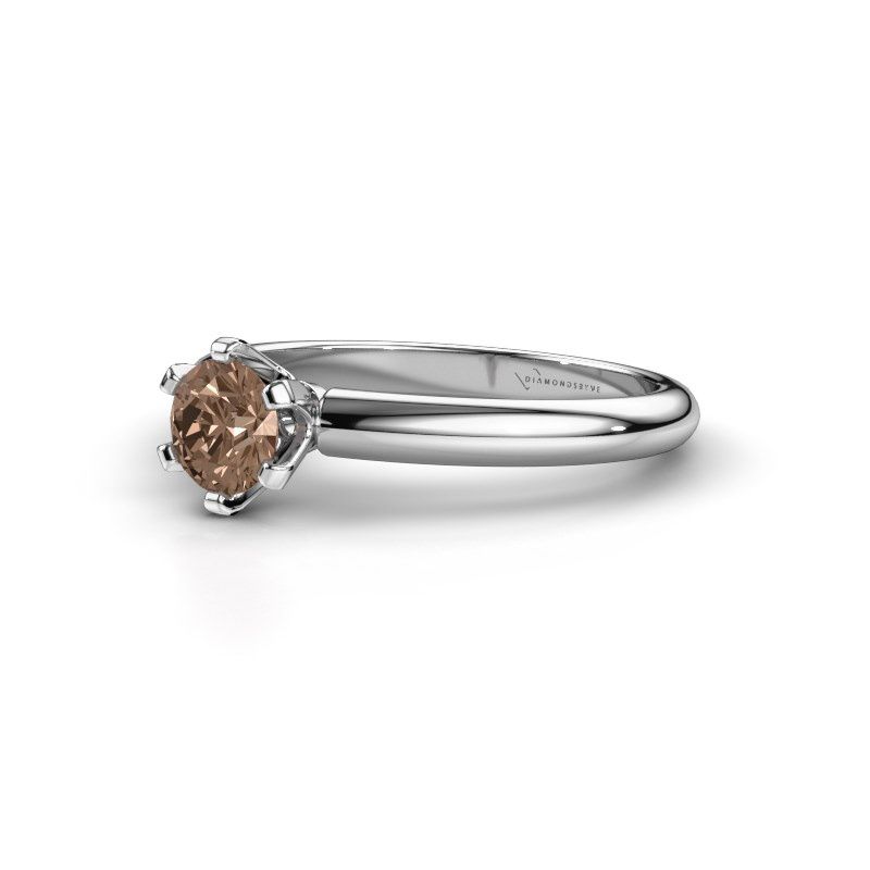 Image de Bague de fiançailles Tiffy 1<br/>585 or blanc<br/>Diamant brun 0.50 crt