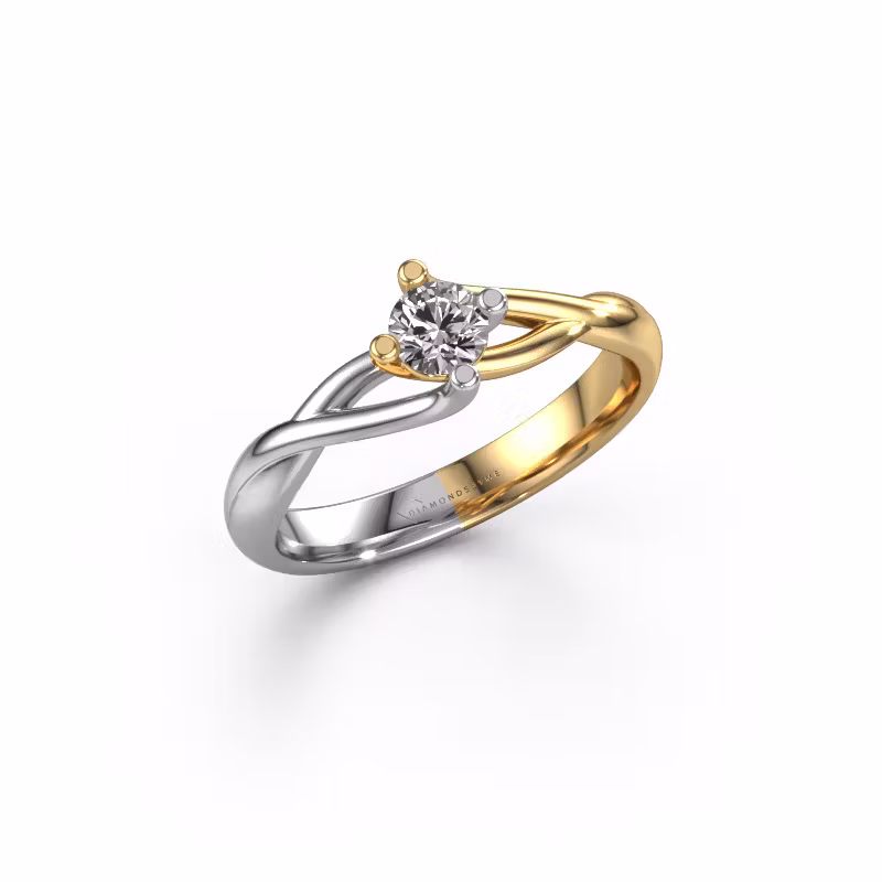 Engagement ring Paulien 585 gold diamond 0.25 crt