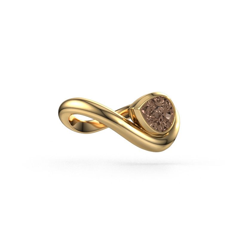 Ring Lena 585 gold brown diamond 1.00 crt