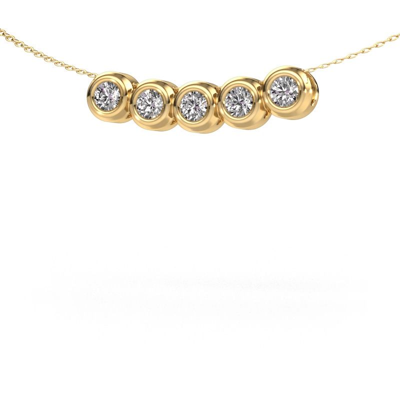 Necklace Kim 5 585 gold diamond 0.75 crt