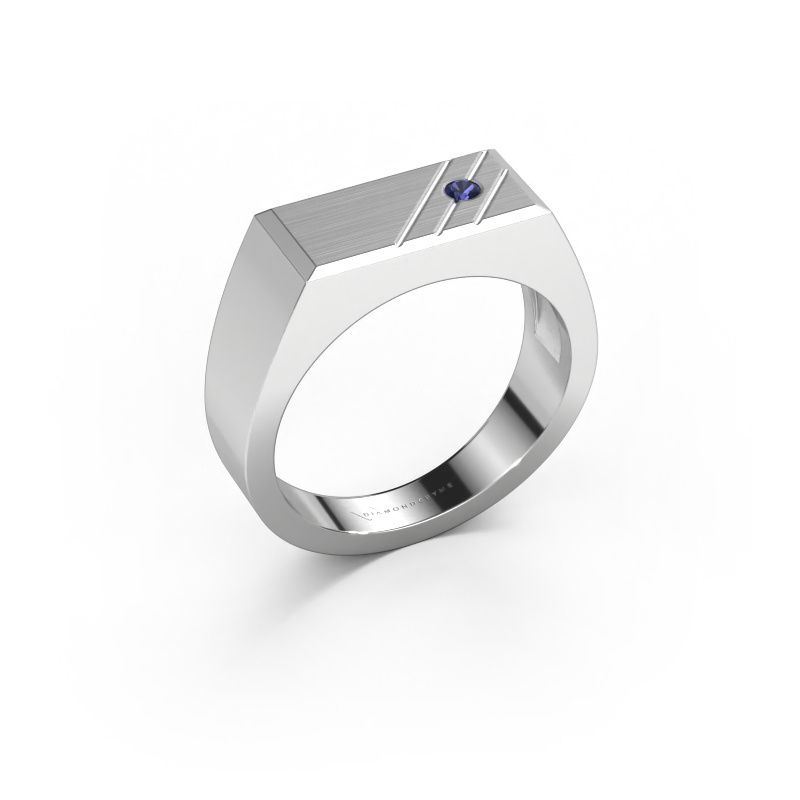 Herrenring Dree 5 950 Platin Saphir 2.4 mm