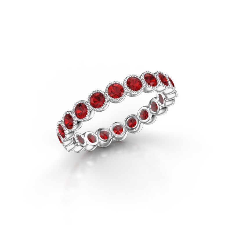 Image of Ring Mariam 0.05 585 white gold ruby 2.4 mm