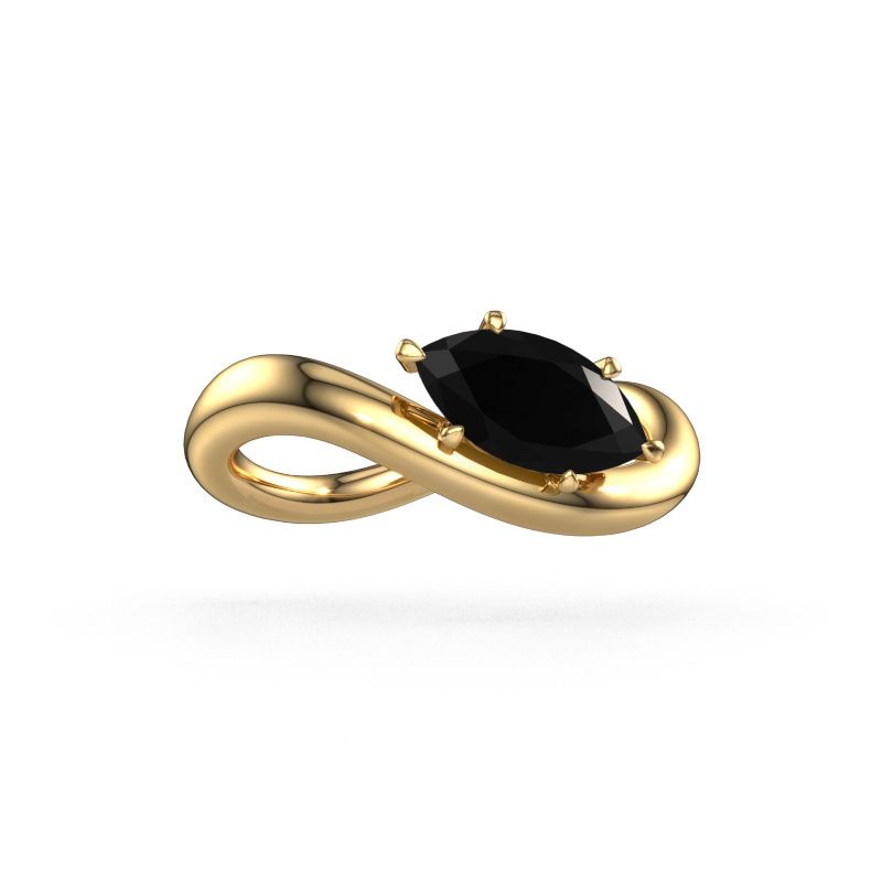 Verlovingsring Chloe MRQ 585 goud zwarte diamant 1.20 crt