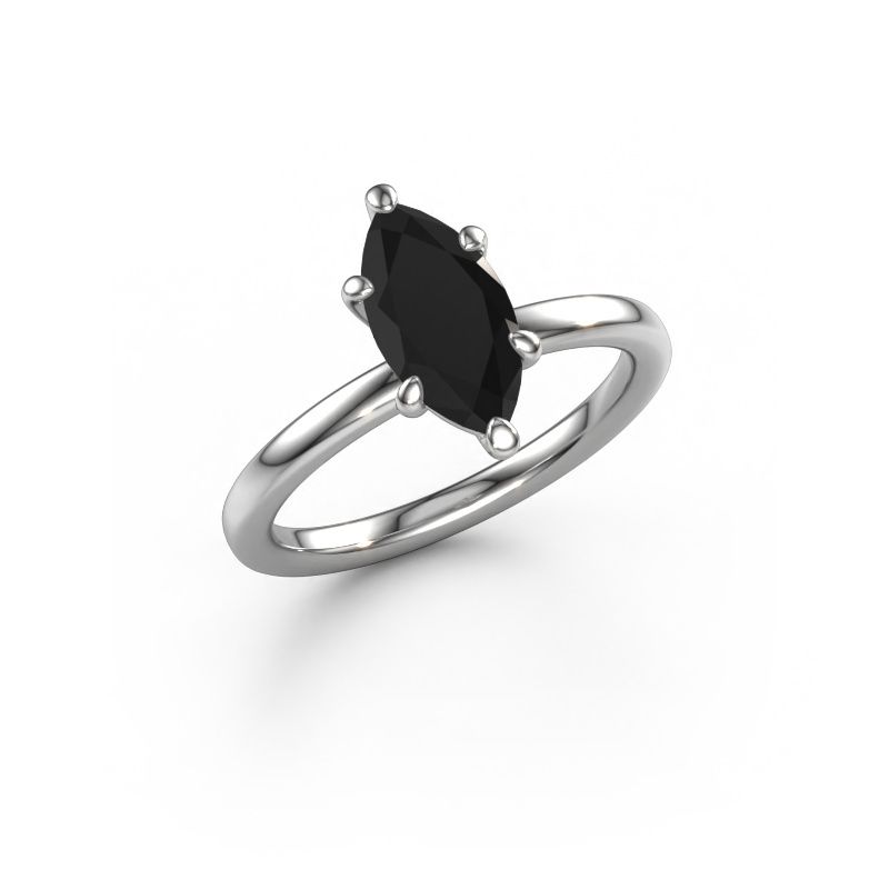 Verlobungsring Simone MRQ 1 585 Weißgold Schwarz Diamant 1.50 crt
