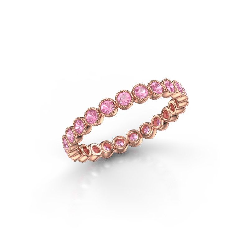 Image of Ring mariam 0.03<br/>585 rose gold<br/>Pink sapphire 2 mm