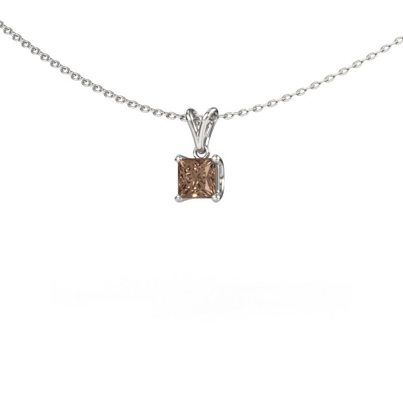 Pendant Sam SQR 585 white gold brown diamond 0.50 crt