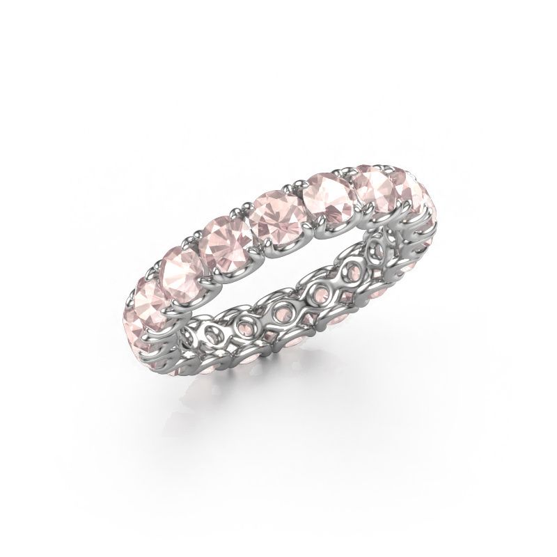 Bague superposable Estee 3.7 585 or blanc champagne morganite 3.7 mm