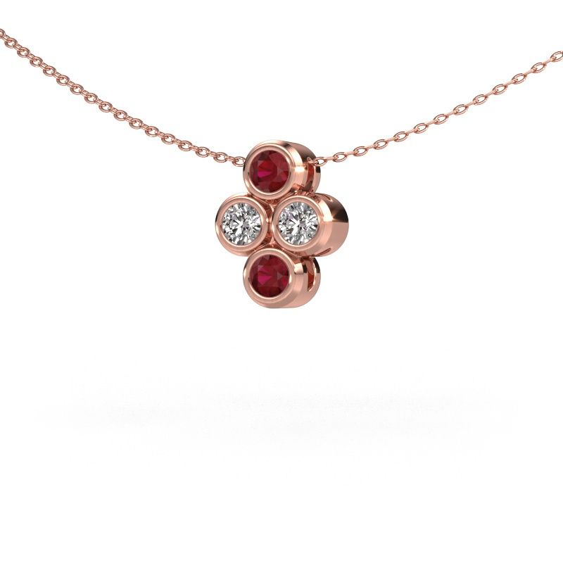 Pendant Judi 585 rose gold ruby 3.4 mm