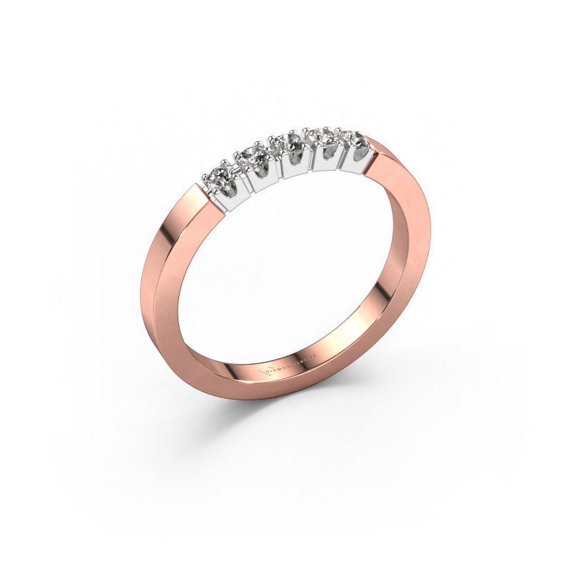 Ring Dana 5 585 rose gold diamond 0.15 crt