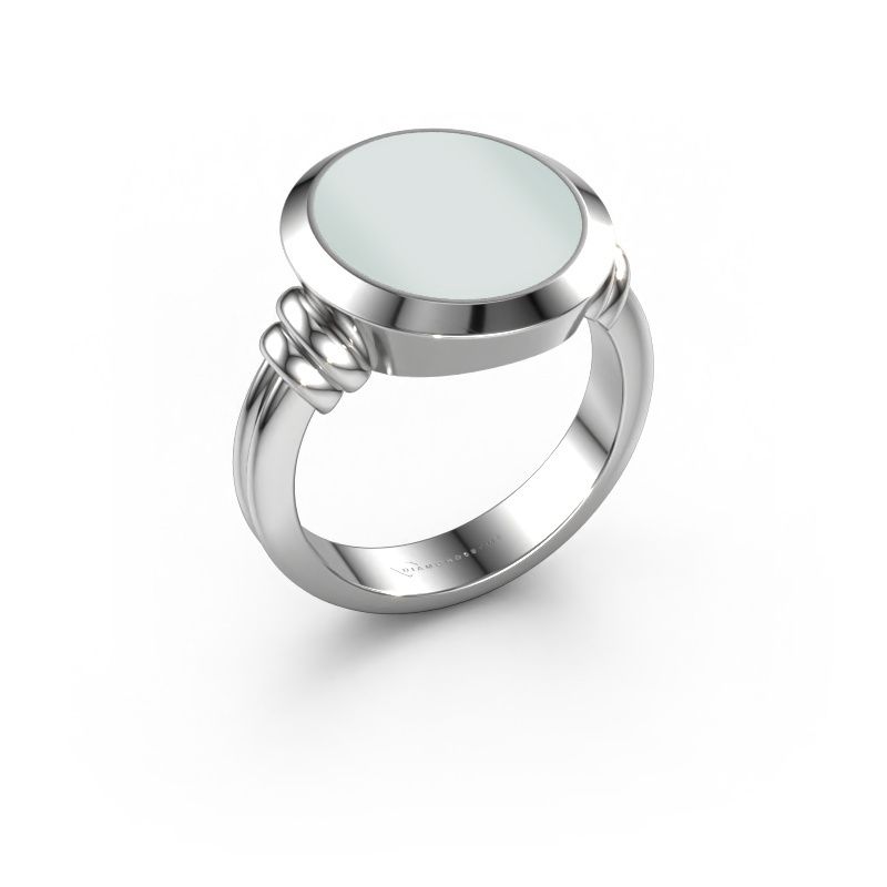 Signet ring Jake 4 950 platinum green sardonyx 15x13 mm
