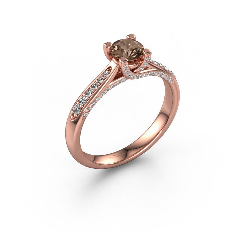 Engagement ring Mia 3 585 rose gold brown diamond 0.748 crt
